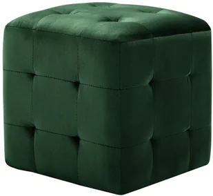 shumee Pufy 2 szt. zielone 30 x 30 x 30 cm aksamit - Nocniki - miniaturka - grafika 3