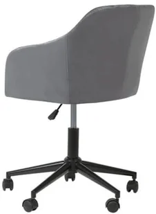 Fotel biurowy, krzesło biurowe Beliani Krzesło biurowe regulowane welurowe szare VENICE - Fotele i krzesła biurowe - miniaturka - grafika 7