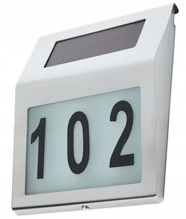 Solarna Lampa Led Podświetlany Numer Domu Metalowa - Numery na dom - miniaturka - grafika 3