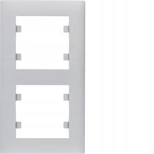Hager Lumina Intense Ramka 2-krotna srebrna WL5622 - Klawisze i ramki - miniaturka - grafika 2