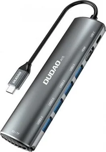 Dudao Dudao 8w1 wielofunkcyjny HUB USB Typ C - USB Typ C PD 60 W / HDMI 4K@60 Hz / czytnik kart SD micro SD / 4x USB 3.2 Gen 1 szary (A15 grey) A15 grey - Kable USB Dudao Dudao 8w1 wielofunkcyjny HUB USB Typ C - USB Typ C PD 60 W / HDMI 4K@60 Hz / czytnik kart SD micro SD / 4x USB 3.2 Gen 1 szary (A15 grey) A15 grey - Kable USB - miniaturka - grafika 3