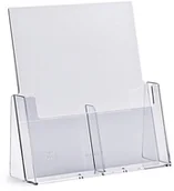 Akcesoria do reklamy - Stojak na ulotki 2 x DL / A6 plexi odlewany 2C112 - miniaturka - grafika 1