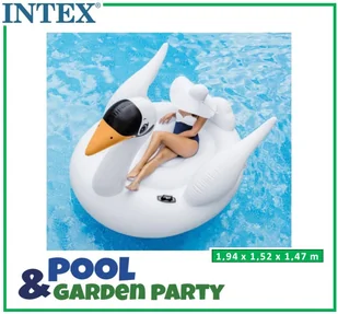 Intex Intex 56287 Materac Łabędź 1.94 x 1.52m 6941057403571 - Materace dmuchane i koła do pływania - miniaturka - grafika 2