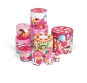 Klocki - Janod Piramida wieża 10 kostek Słodkości 1789 - miniaturka - grafika 1