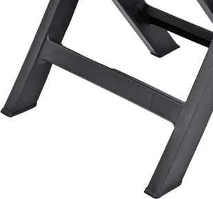 vidaXL Składane krzesła ogrodowe, 2 szt., plastikowe, antracytowe - Fotele i krzesła ogrodowe - miniaturka - grafika 8