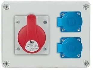 Pawbol Rozdzielnica R-BOX 190 2x250V 1x16A/5p B.1602 B.1602 - Rozdzielnie elektryczne - miniaturka - grafika 2