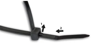 BRADAS Taśma kablowa rozpinana BRADAS TS1236100G, 3,6 x 100 mm, 100 szt. - Imadła i ściski - miniaturka - grafika 3