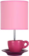 Lampy stojące - Candellux Stojąca LAMPA stołowa CYNKA 41-34809 abażurowa Lampka biurkowa Różowy - miniaturka - grafika 1