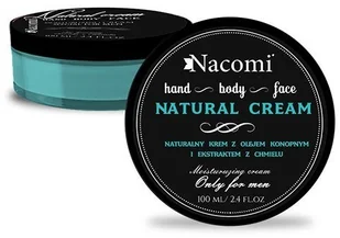 Nacomi naturalny krem dla mężczyzn z olejem konopnym i ekstraktem z chmielu 100ml - Kosmetyki do pielęgnacji twarzy męskie - miniaturka - grafika 3