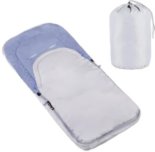 Śpiworek do wózka 4w1, śpiwór do sanek, gondoli z torbą 90 cm szaro-niebieski SB0036 - Śpiworki dla dzieci - miniaturka - grafika 2
