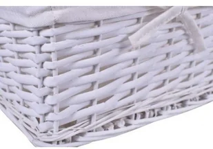 Lumarko Lumarko Koszyk wiklinowy 30x20x15 cm biały KOSZYK 30X20X15 BIAŁ  Goc - Kosze wiklinowe - miniaturka - grafika 4