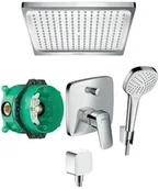 Akcesoria do armatury i ceramiki - Hansgrohe System prysznicowy podtynkowy MyCube śr. 24 cm 2-funkcyjna z baterią 52056495 - miniaturka - grafika 1