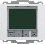 Regulatory i termostaty - Berker Regulator temperatury K 1 ze sterowaniem czasowym biały 20447109 20447109 - miniaturka - grafika 1