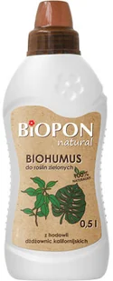 Biopon Biohumus natural do roślin zielonych 0,5l - Nawozy ogrodnicze - miniaturka - grafika 2