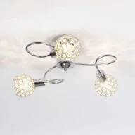 Lampy sufitowe - Krislamp Plafon lampa sufitowa Klara 3x40W E14 chrom KR 322-3PL - miniaturka - grafika 1