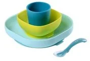 Beaba Komplet naczyń z silikonu blue - Miseczki i talerzyki dla dzieci - miniaturka - grafika 4