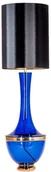 Lampy stojące - 4concepts Nocna LAMPKA stojąca TROYA L232271307 abażurowa LAMPA stołowa vintage czarna złota L232271307 - miniaturka - grafika 1