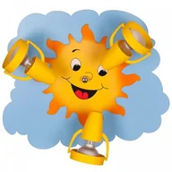 Lampy sufitowe - Hellux Słoneczko3 3xE14 Lampa sufitowa dziecięca 524.64.08 524.64.08 - miniaturka - grafika 1