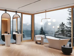 Besco Wanna wolnostojąca Amber 170x80 cm + maskownice syfonu w kolorze czarnym - Wanny - miniaturka - grafika 7