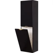 Szafki łazienkowe - Czarny słupek łazienkowy wiszący z koszem Victa VIC-C-RW/K - miniaturka - grafika 1