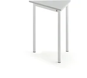 Meble do szkół i przedszkoli - AJ Produkty Biurko BORS TRIANGEL, 700x600x720 mm, szary laminat, biały - miniaturka - grafika 1