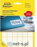 Etykiety samoprzylepne i bloki etykiet - Avery Zweckform zweckform Mini etykiety w arkuszach do opisywania ręcznego 38 x 18mm białe 648 sztuk - miniaturka - grafika 1