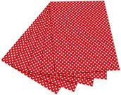 Papier do drukarek - folia folia 5902  karton fotograficzny czerwony z białymi kropkami, 50 x 70 cm, 10 arkuszy  obustronnie zadrukowany  do majsterkowania i kreatywnego tworzenia kartek, obrazków okiennych i scrapbookingu 5902 - miniaturka - grafika 1