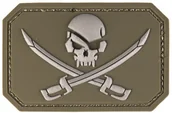Odzież taktyczna i umundurowanie - Mil-Tec Naszywka 3D Pirate Skull olive (16832201) 16832201 - miniaturka - grafika 1