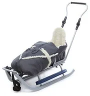 Sanki i ślizgacze - Adbor Metalowe Sanki z oparciem Piccolino Mega zestaw Pchacz Śpiworek podnóżki Picolino firmy - miniaturka - grafika 1