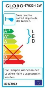 Globo Lighting Kinkiet LAMPA ścienna NABRO 67833-12W minimalistyczna OPRAWA glamour LED 12W crystal chrom 67833-12W - Lampy ścienne Globo Lighting Kinkiet LAMPA ścienna NABRO 67833-12W minimalistyczna OPRAWA glamour LED 12W crystal chrom 67833-12W - Lampy ścienne - miniaturka - grafika 2