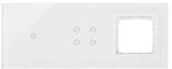 Wyłączniki światła i elektryczne - Simon Panel dotykowy Simon 54 Touch DSTR3140/70 3 moduły 1 pole dotykowe 4 pola dotykowe otwór na osprzęt Simon 54 biała perła DSTR3140/70 - miniaturka - grafika 1