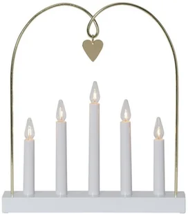 Best Season Świecznik okienny Glossy łuk, 5-pkt. biały - Świeczniki - miniaturka - grafika 4
