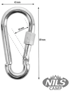 Karabińczyk Do Huśtawki Hamak Zabezpieczenie 500KG - Inne mocowania - miniaturka - grafika 5