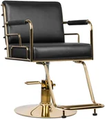 Fotele fryzjerskie - GABBIANO ACTIVESHOP FOTEL FRYZJERSKI PRATO ZŁOTO - CZARNY - miniaturka - grafika 1