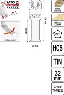 YATO BRZESZCZOT HCS DŁ 120MM SZER 32MM DLA YT-82220 - Brzeszczoty - miniaturka - grafika 4