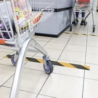 Wyposażenie miejsc publicznych - Durable Taśma podłogowa do znakowania DURALINE 50mm x 0,5mm x 15m żółto-czarna /1043130/ DU201 - miniaturka - grafika 1