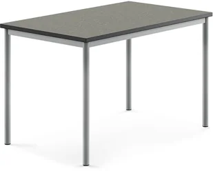 AJ Produkty Biurko SONITUS, 1200x800x760 mm, ciemno szare linoleum, szary aluminium - Meble do szkół i przedszkoli AJ Produkty Biurko SONITUS, 1200x800x760 mm, ciemno szare linoleum, szary aluminium - Meble do szkół i przedszkoli - miniaturka - grafika 1