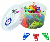 Spinacze i klipsy do papieru - Laurel Spinacze biurowe plastikowe klipsy z polistyrenu, 35 mm, puszka, kolor podstawowy/posortowany pod względem koloru - miniaturka - grafika 1