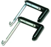 Suszarki na ubrania - Quartet 7502 Adjustable Aluminum Hangers for Panels 1  1/2  3 Thick, Black, 2/Set by Quartet 7502 - miniaturka - grafika 1