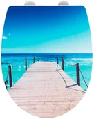 Deski sedesowe - WENKO Deska sedesowa INFINITY z cichym domykaniem Thermoplast wzór morski 24645100 - miniaturka - grafika 1