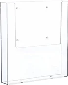 Pojemniki biurowe - Helit Helit H2350202 Pojedynczy Ścienny Pojemnik Na Prospekty A4, Przezroczysty H2350202 - miniaturka - grafika 1