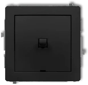 KARLIK Mechanizm łącznika zwiernego jednobiegunowego bez piktogramu) w stylu amerykańskim czarny mat KARLIK DECO 12DWPUS-4.1 - Wyłączniki światła i elektryczne - miniaturka - grafika 2