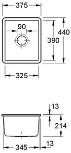 Villeroy & Boch Subway SU 45 Classicline 3324 01 R1 - Zlewozmywaki - miniaturka - grafika 5