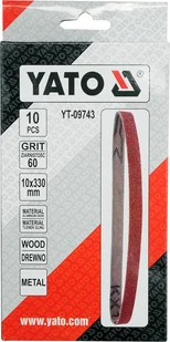 YATO TAŚMA ŚCIERNA BEZKOŃ. 10SZT P60 10X330MM YT-09743 YT-09743 - Materiały ścierne - miniaturka - grafika 3
