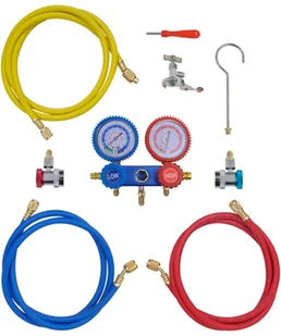 vidaXL Jednostopniowa pompa próżniowa z rozdzielaczem na 2 mierniki 3051390 - Pompy wodne - miniaturka - grafika 8