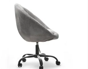 Vanity Krzesło Kosmetyczne Mediolan Szary Popiel LOUNGE4SZARYPOPIEL - Krzesła i taborety kosmetyczne - miniaturka - grafika 2