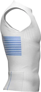 Compressport Triathlonowa koszulka kompresyjna TRI POSTURAL TANK TOP czarno-czerwona - Koszulki sportowe męskie - miniaturka - grafika 5