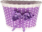 Koszyki rowerowe - Verso Kosz na kierownicę dziecięcy 12-16" fioletowy z kokardą - miniaturka - grafika 1