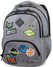 COOLPACK Plecak Młodzieżowy Coolpack Bentley naszywki szary - Plecaki - miniaturka - grafika 2