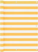 Parawany - vidaXL Parawan balkonowy, biało-żółty, 120x400 cm, tkanina Oxford vidaXL - miniaturka - grafika 1